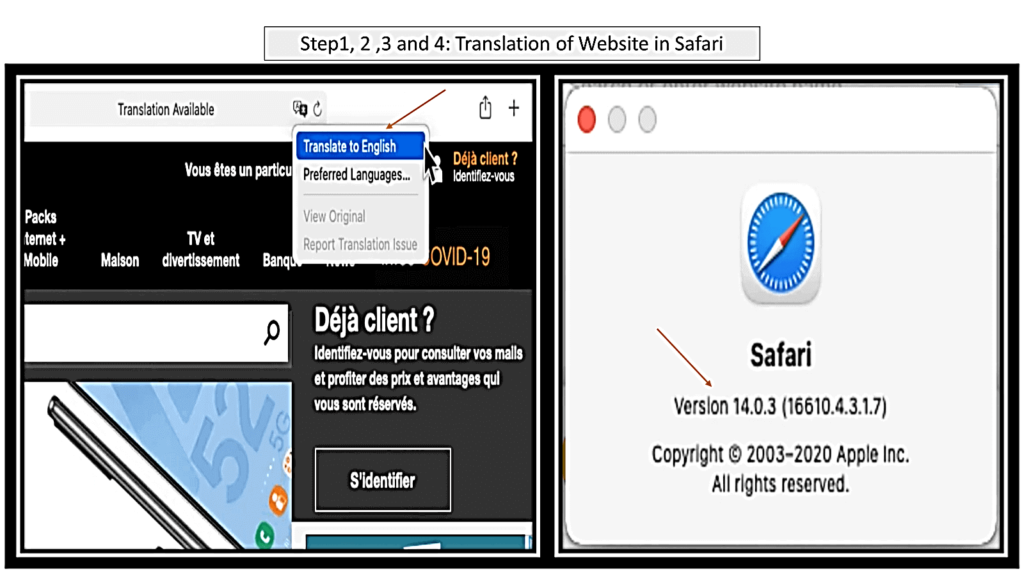 How to translate in Safari