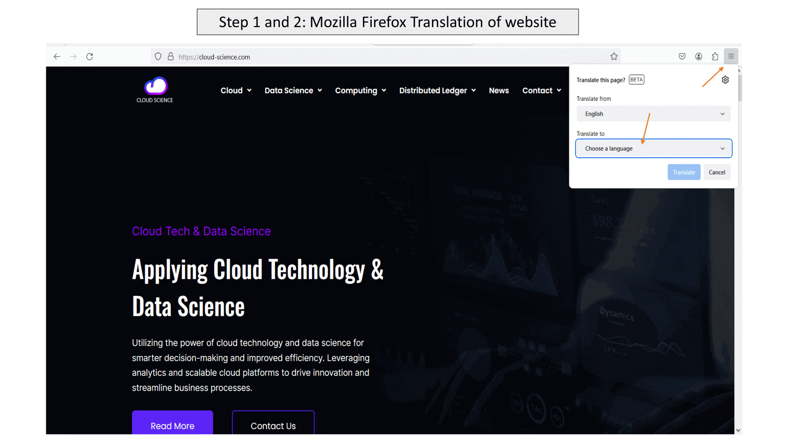 Mozilla Firefox Website Translation