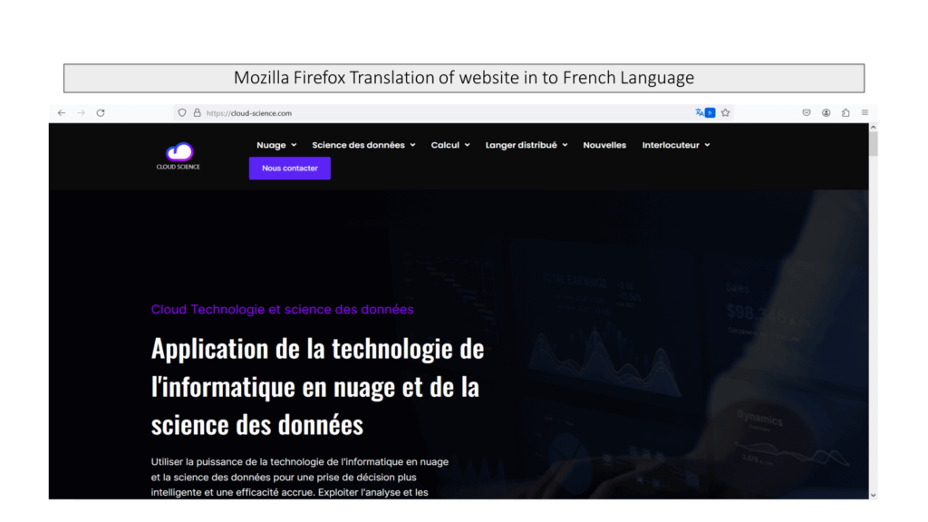 Mozilla Firefox translation website to French