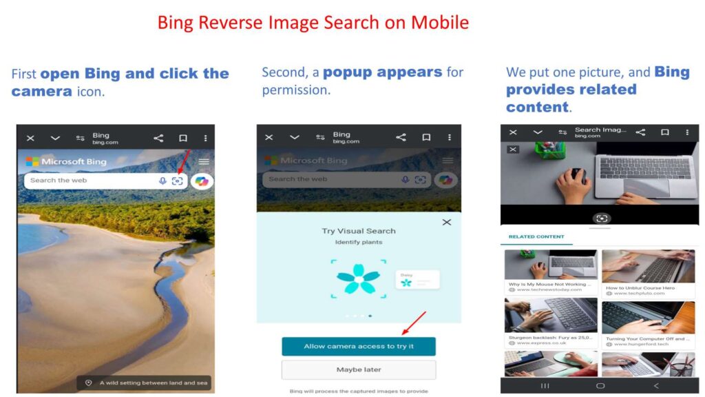 Bing Reverse Image Search on Mobile