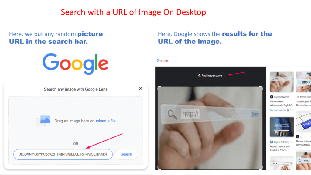 Search with a URL