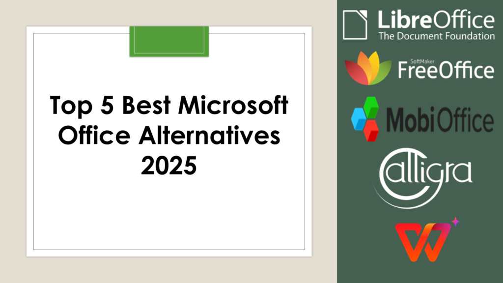 Top 5 Best Microsoft office alternates 2025